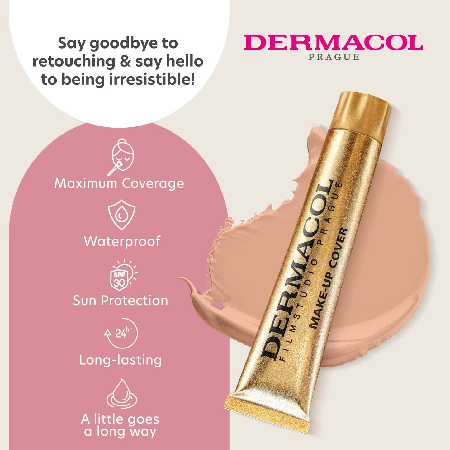 Dermacol 24H Full Coverage Foundation - Cover, Correct & Glow! ✨ - dmore