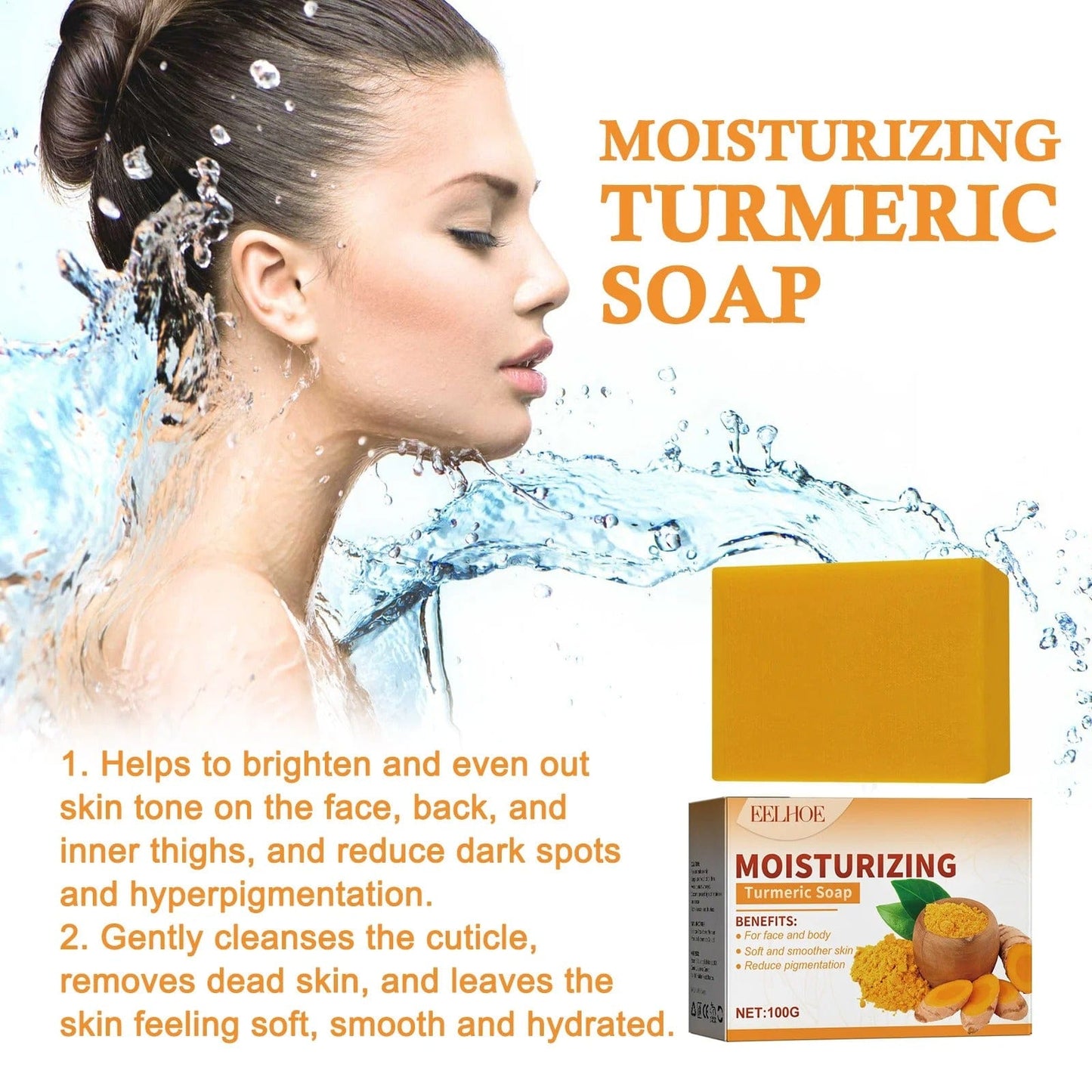 D-More Instant Glow Turmeric Soap – Brighten Your Skin in One Wash 💛 - dmore
