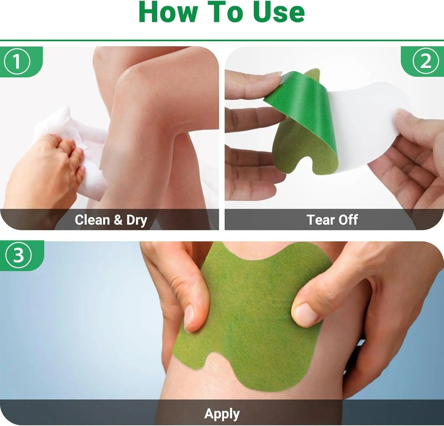 SC D-More Herbal Knee Patches – Instant Pain Relief in One Patch 💥👨🏻⚕️(12 Patches) - dmore