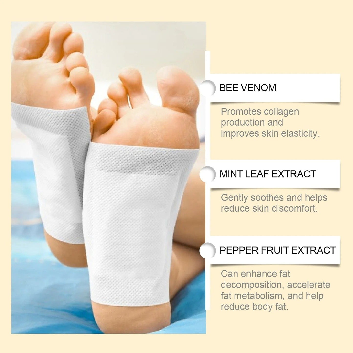 D-More Bee Venom Foot Patches-  Detox While You Sleep! 🌙🐝🌱(10 pcs)