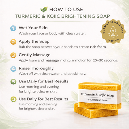 SD 🔥 Powerful 🌿 Natura Tan Removal Formula —  Turmeric & Kojic Brightening Soap