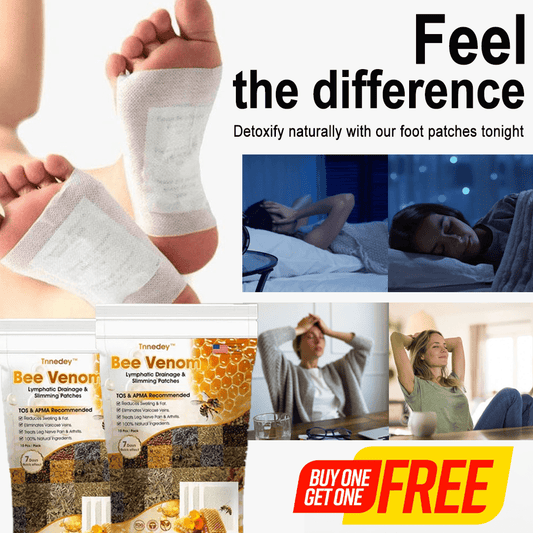 MD Bee Venom Lymphatic Drainage & Slimming Detox Foot Patches 🌿👣