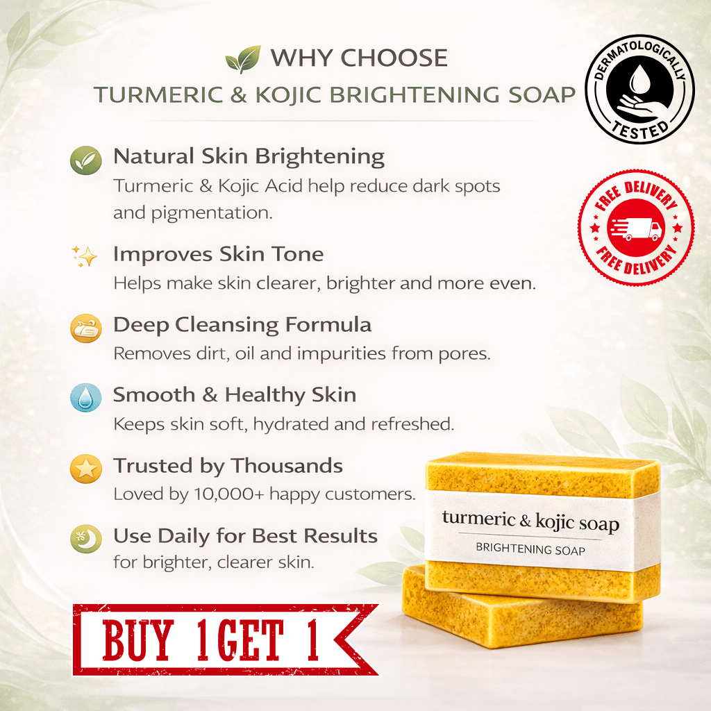 SD 🔥 Powerful 🌿 Natura Tan Removal Formula —  Turmeric & Kojic Brightening Soap