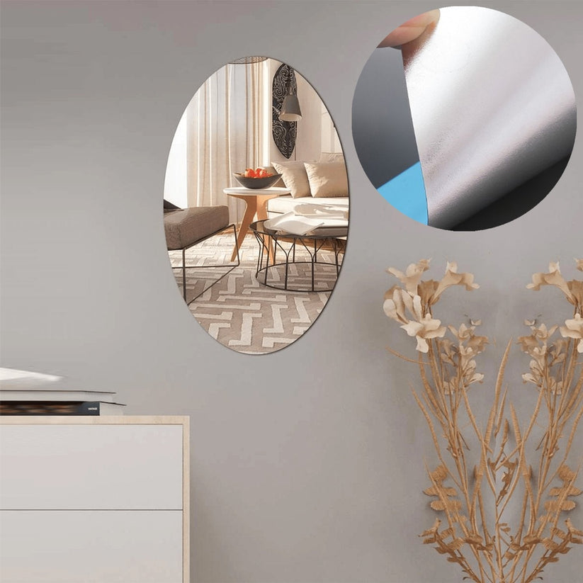 UNBREAKABLE MIRROR OVAL ( BUY 1 GET 1 FREE)