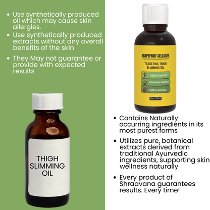 D-More Grapefruit Cellulite Targeting Thigh Slimming Oil - Buy 1 Get 1 Free - dmore
