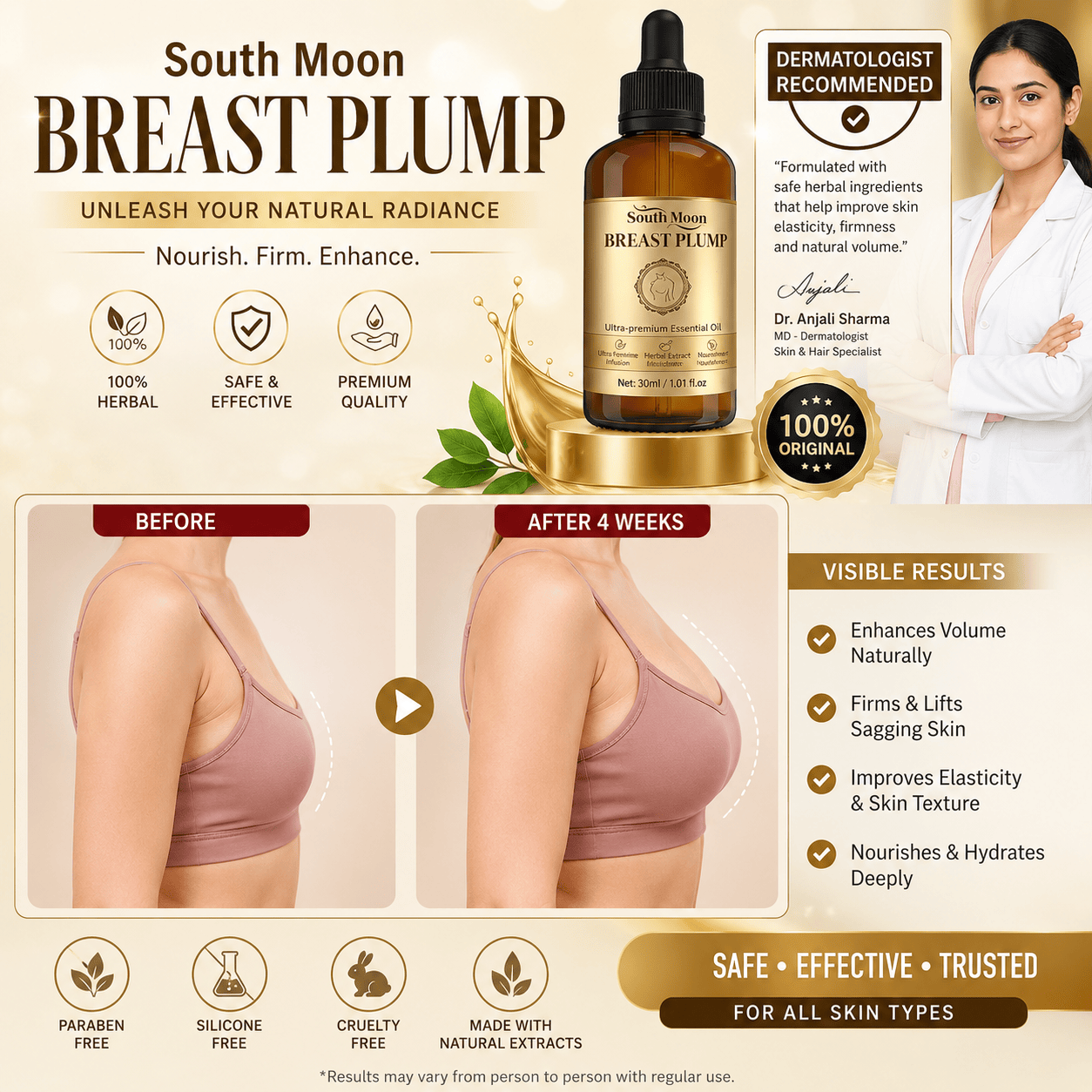 SD Herbal Breast Care Oil – Improve Firmness & Skin Elasticity