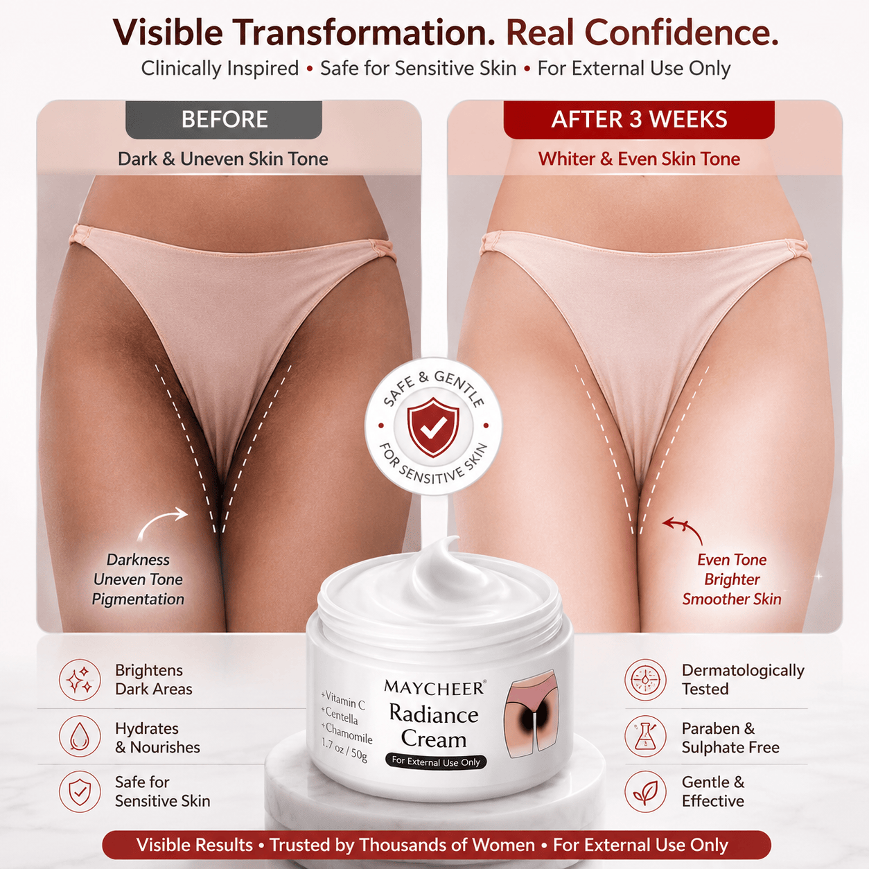 SD Inner Thigh Brightening Cream – Instant Glow, Instant Confidence! 🌿
