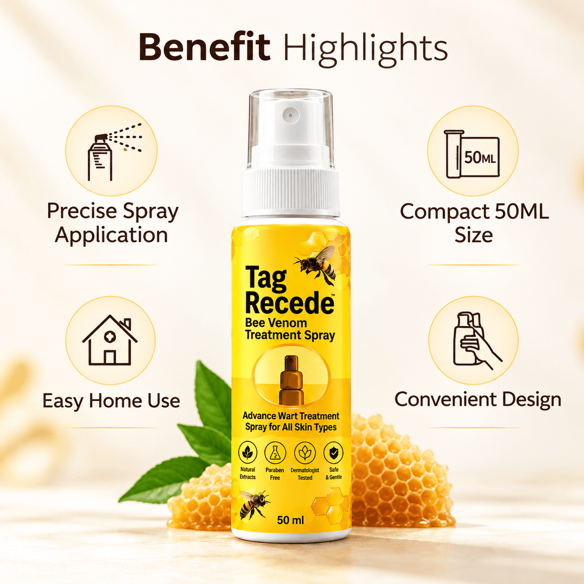 MD Advance Wart Remover Spray – Fast & Easy At-Home |Bee Venom Skin Tag Remover Spray