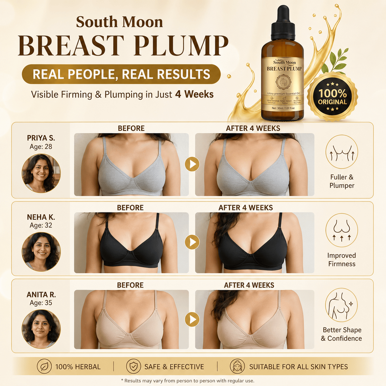 SD Herbal Breast Care Oil – Improve Firmness & Skin Elasticity