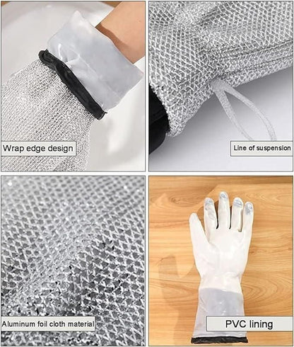 D-More Water Proof Non-Scratch Dish Washing Wire Gloves