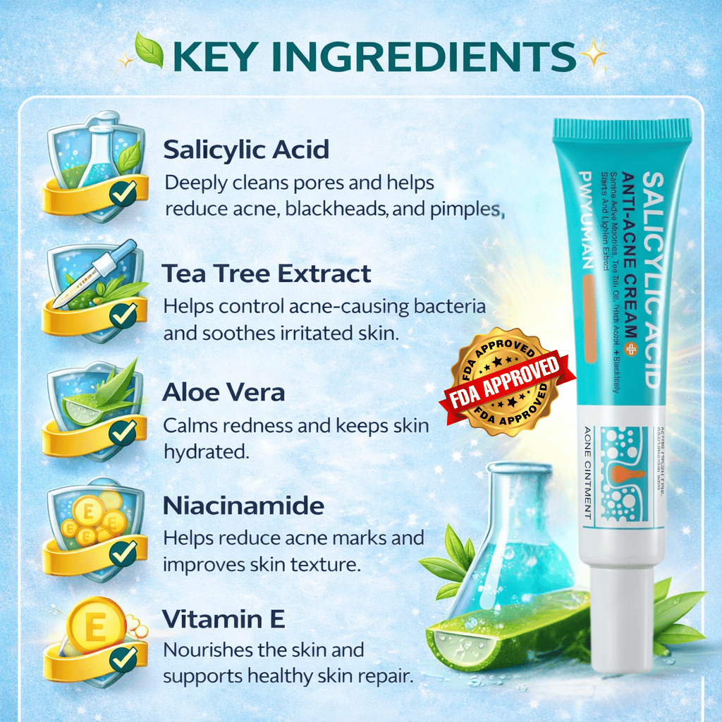 SD Salicylic Acid Anti-Acne Cream 💧 :  Acne-Free Glow - dmore