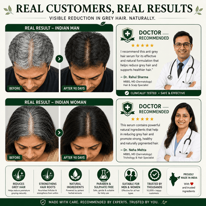 SD Oleema Anti Grey Hair Serum in just 14 days