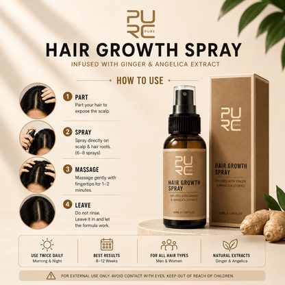 D-More Hair Growth Spray – Advanced Herbal Formula for Stronger Roots & Thicker Hair - dmore