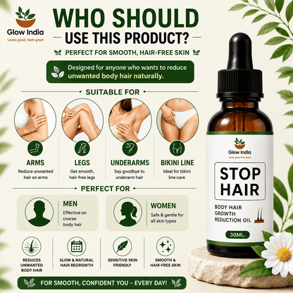 Permanent Hair Removal Oil – Herbal Solution for Reducing Unwanted Body Hair Naturally - dmore