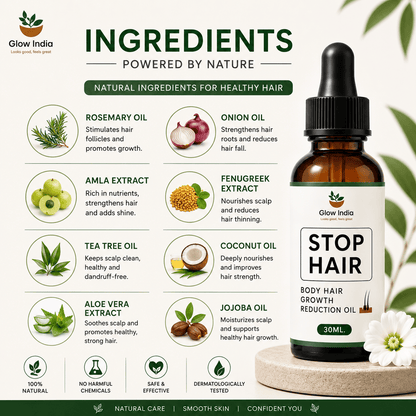 Permanent Hair Removal Oil – Herbal Solution for Reducing Unwanted Body Hair Naturally - dmore