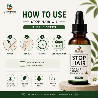 Permanent Hair Removal Oil – Herbal Solution for Reducing Unwanted Body Hair Naturally - dmore