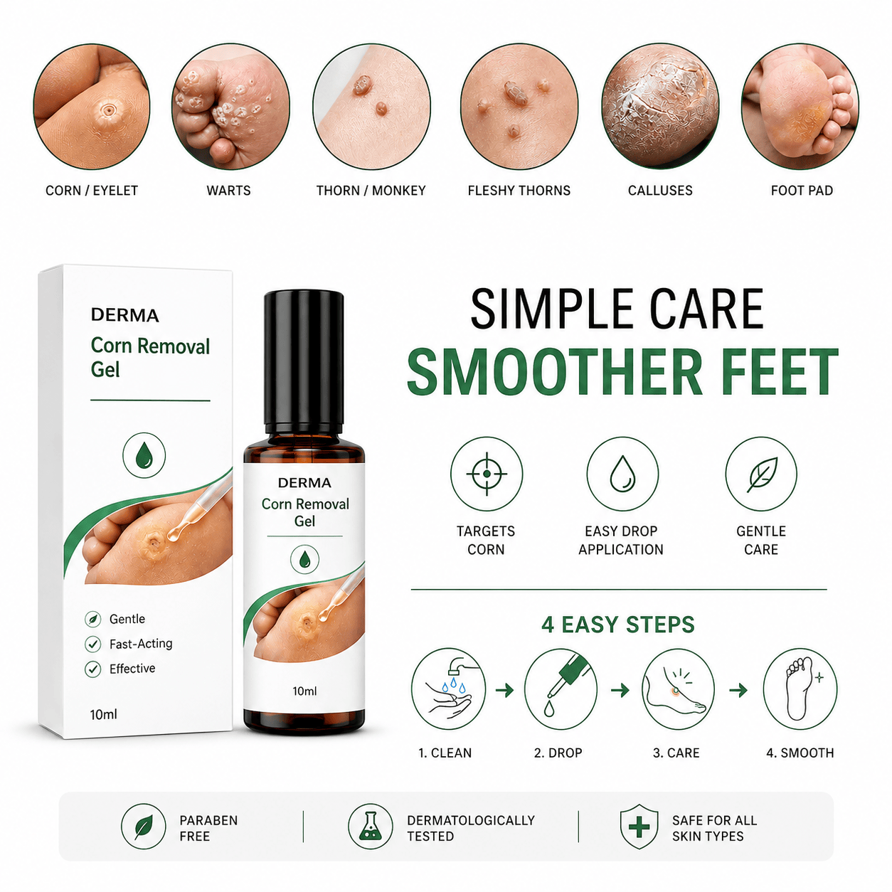 MD Corn Removal Serum | Targeted Care for Softer, Smoother Feet ⭐
