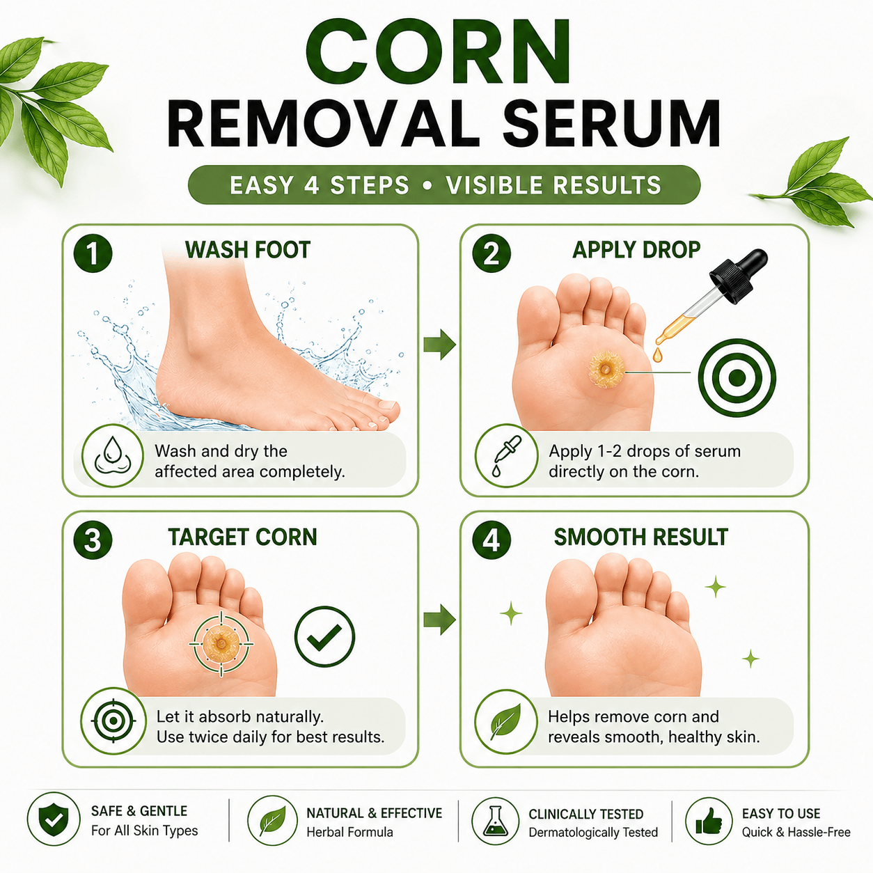 MD Corn Removal Serum | Targeted Care for Softer, Smoother Feet ⭐
