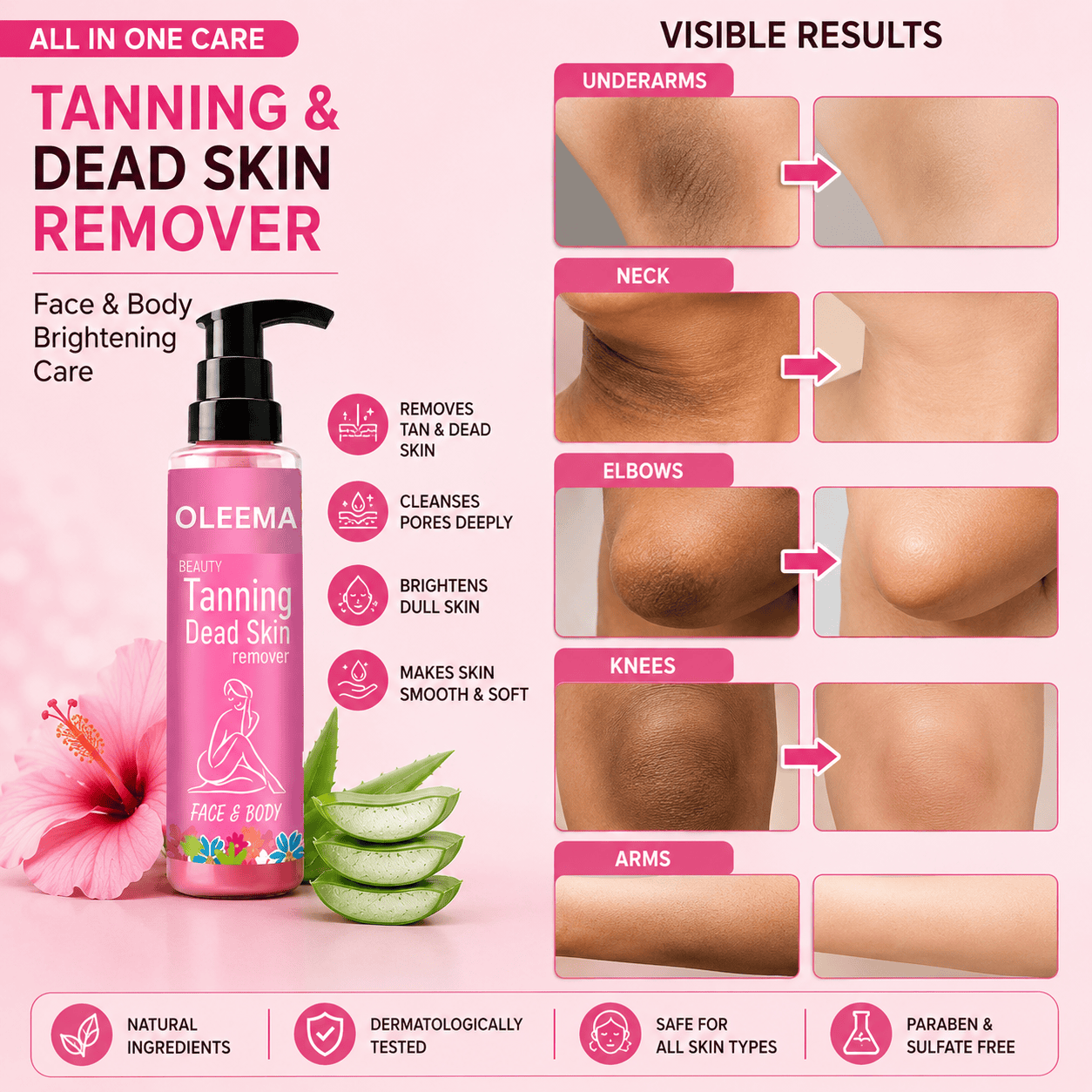 MD Oleema Beauty Tanning Dead Skin Remover-🔥Buy 1 Get 1 Free 🔥(100% Money Back)