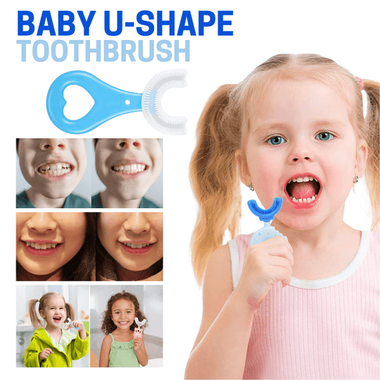 D-More Baby U-Shape Toothbrush - Gentle 360° Cleaning for Tiny Smiles 🦷 👶Pack 2 - dmore