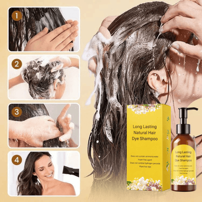 Herbal Hair Dye Shampoo | Ammonia-Free Color - dmore