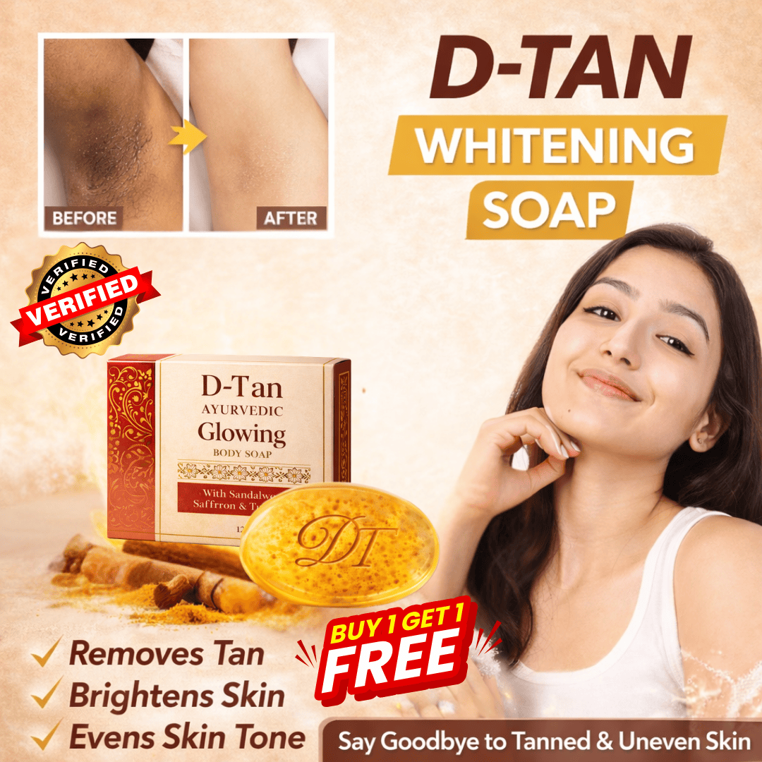 D-Tan Ayurvedic Glowing Body Soap – With Sandalwood, Saffron & Turmeric | Helps Remove Tan & Brighten Skin - dmore