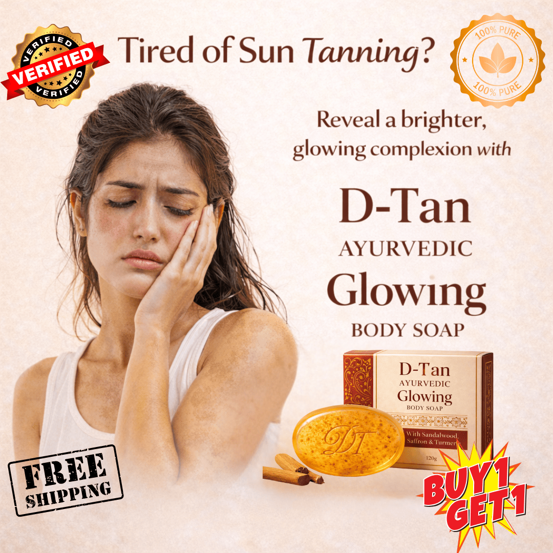 D-Tan Ayurvedic Glowing Body Soap – With Sandalwood, Saffron & Turmeric | Helps Remove Tan & Brighten Skin - dmore
