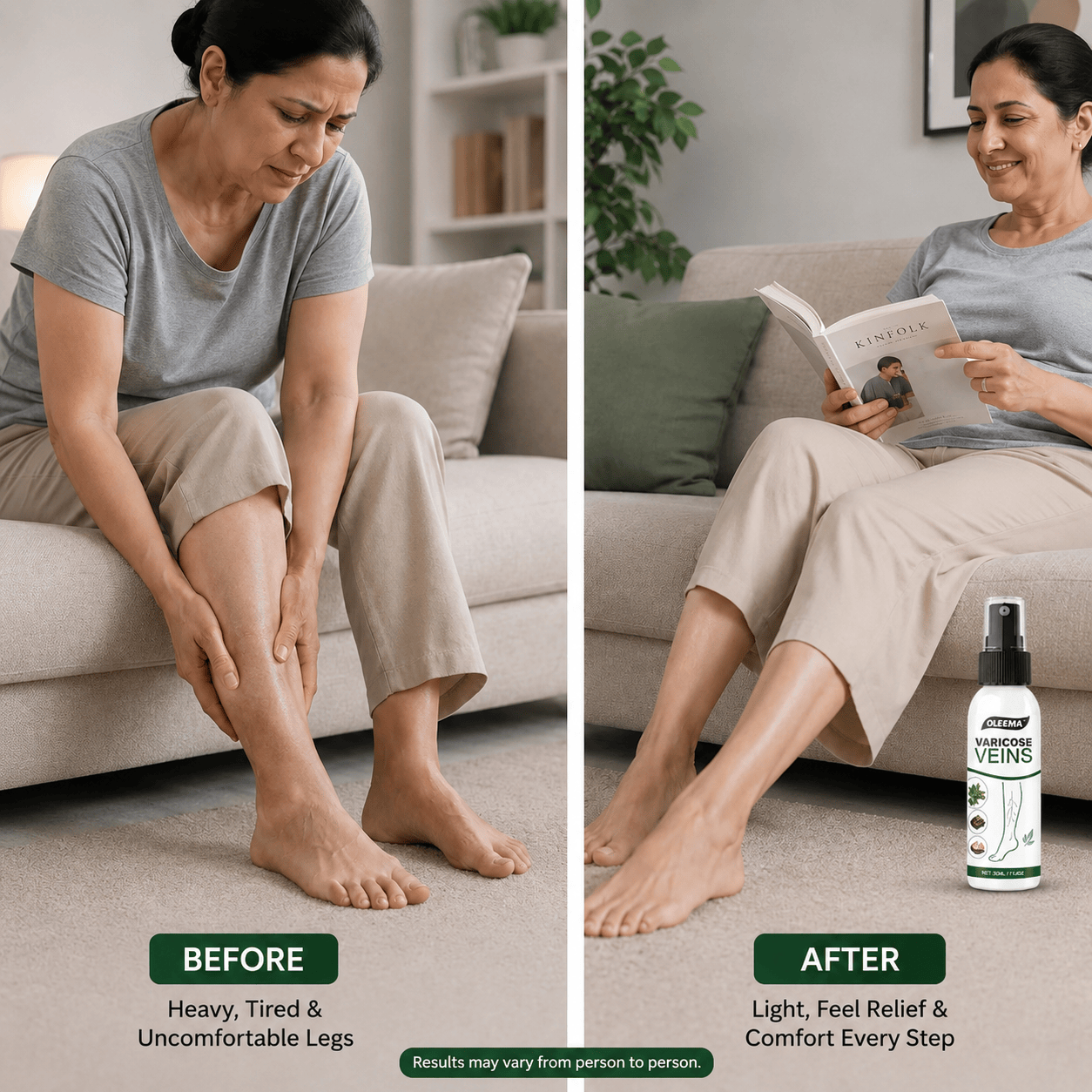 MD Varicose vein spray Targeted Care. Easy Application. Better Leg Comfort.