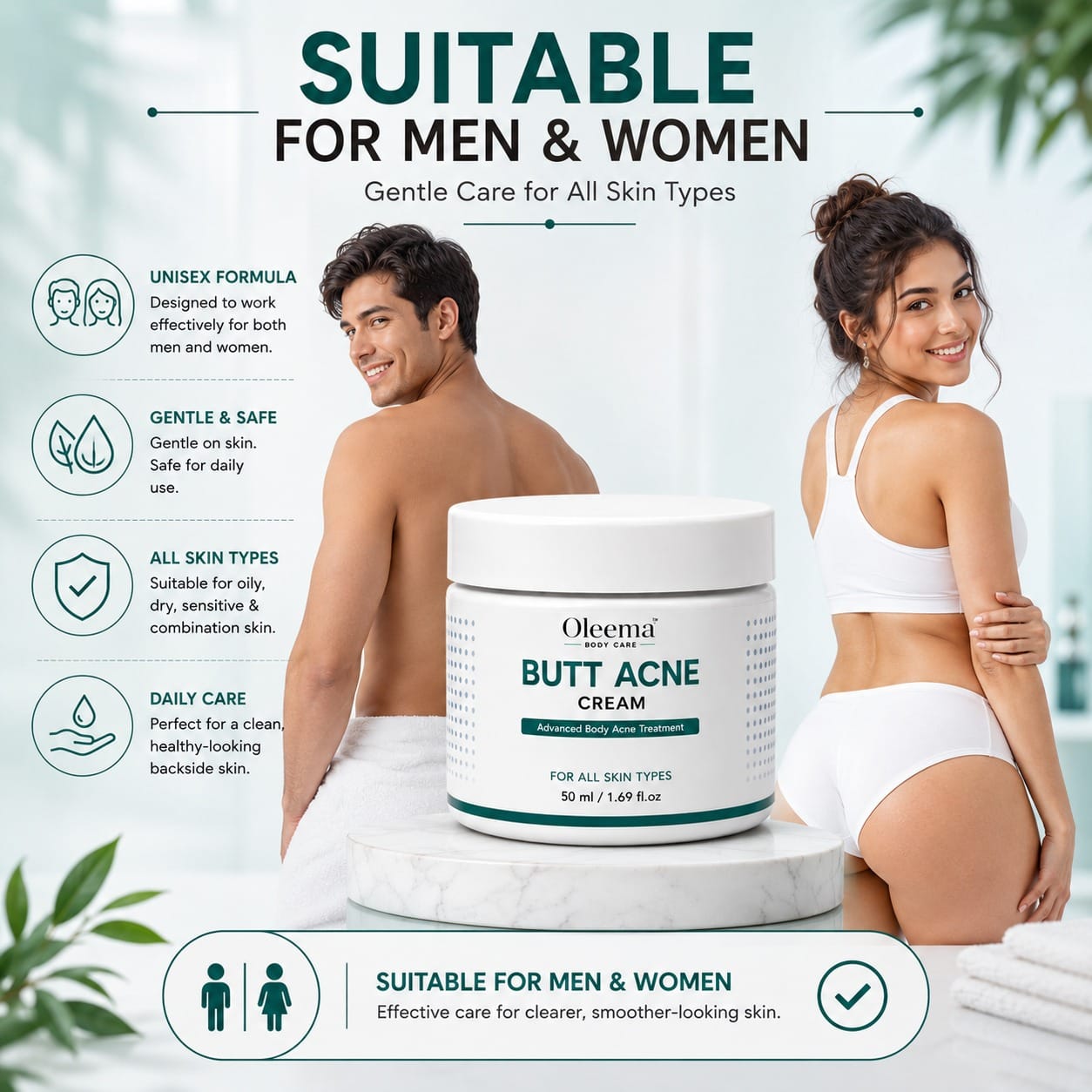 SD Butt Acne Cream For Bumps, Breakouts & Uneven Skin on Your Bum & Body