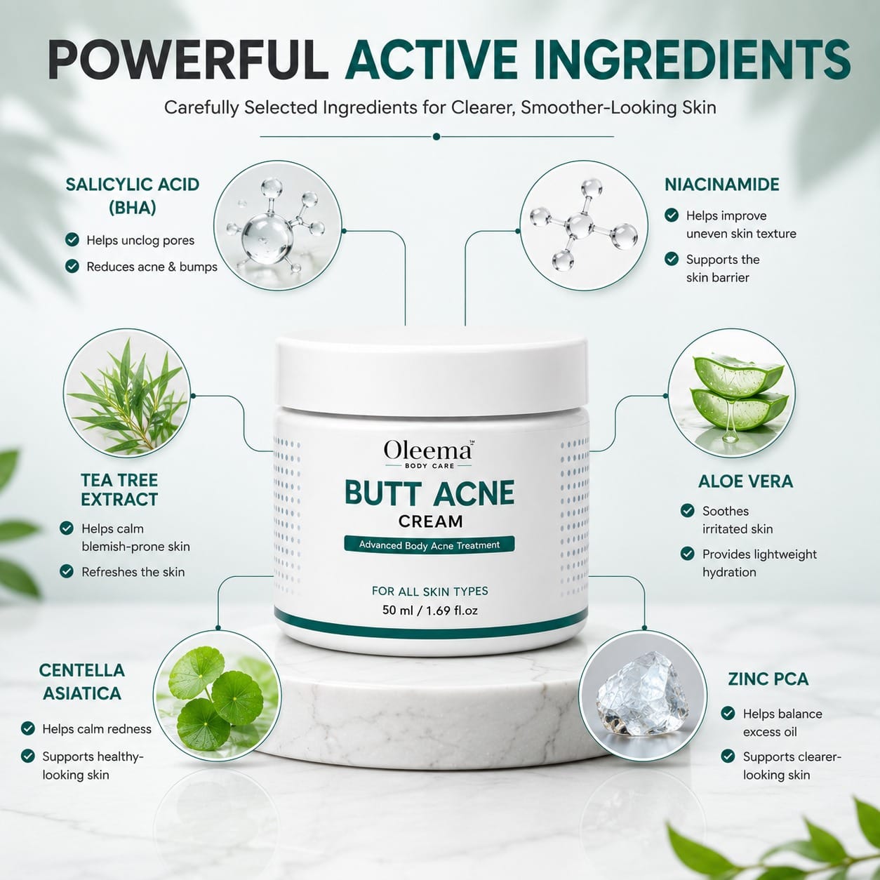 SD Butt Acne Cream For Bumps, Breakouts & Uneven Skin on Your Bum & Body