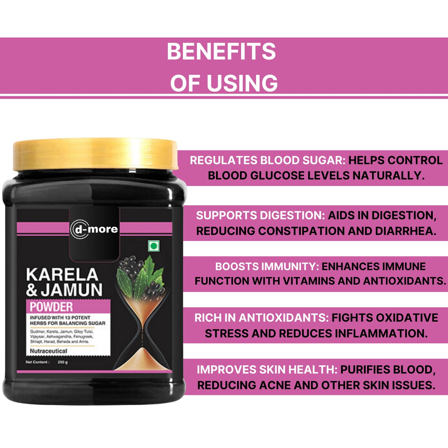 Karela Jamun Powder | Control Your Blood Sugar Naturally-🔥50% Off Today🔥-200gm