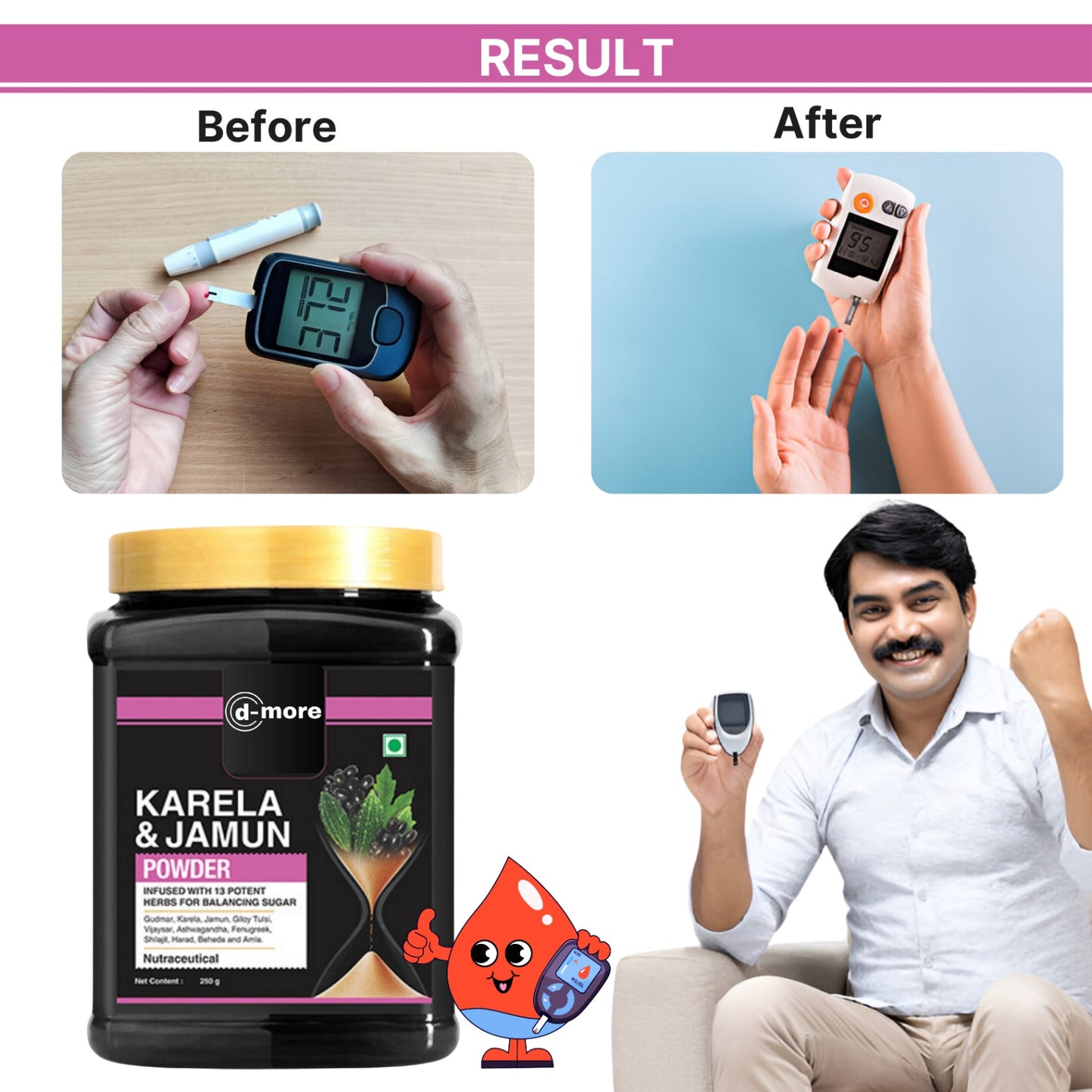 Karela Jamun Powder | Control Your Blood Sugar Naturally-🔥50% Off Today🔥-200gm