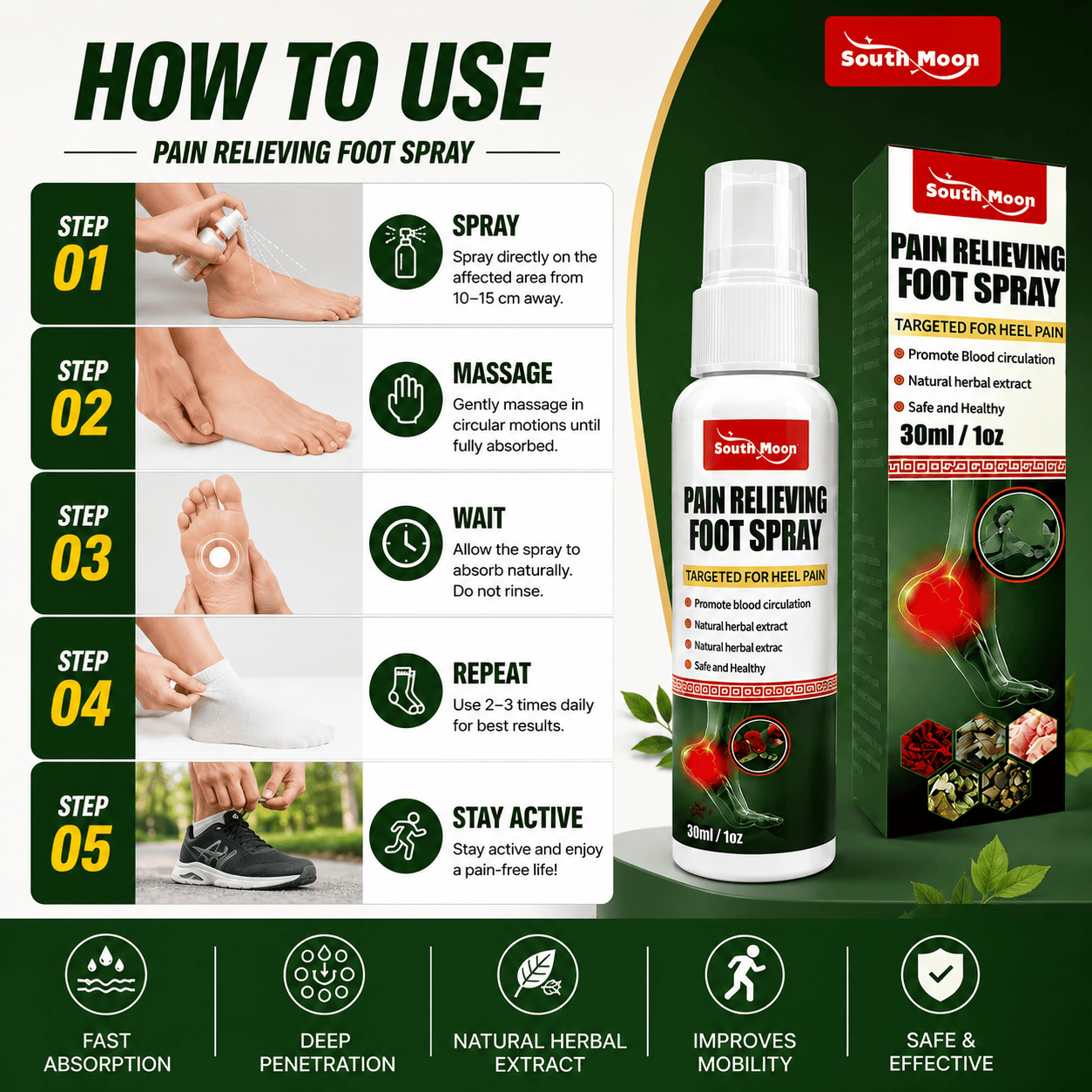 SD Foot & Joint Pain Relieving Spray - 🔥 Buy 1 Get 1 Free @499 🔥