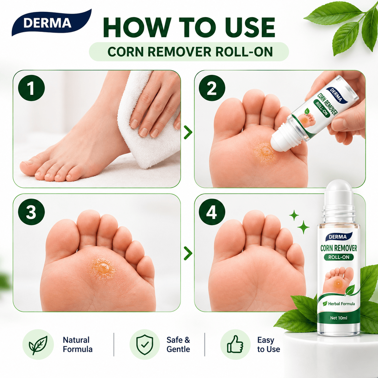 MD Corn Removal Roll On | Targeted Care for Softer, Smoother Feet