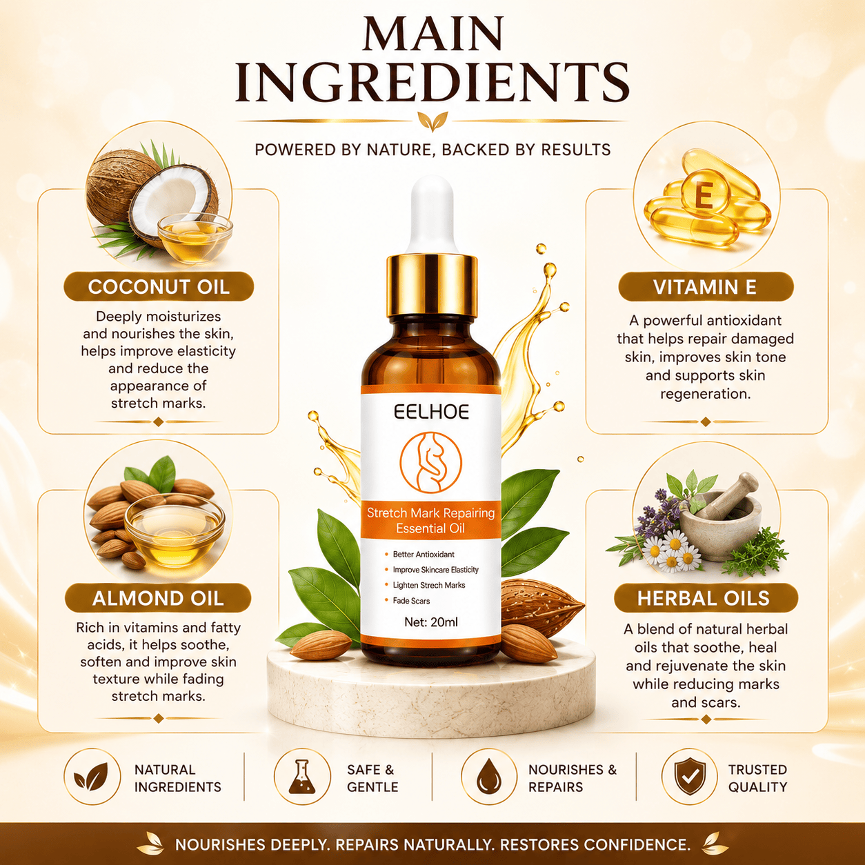 Doctor Approved Stretch Mark Oil Visible Results in just 14 Days