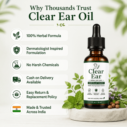 MD Clear Ear Oil — Complete 5-in-1 Herbal Ear Care, Backed by Nature