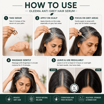 SD Oleema Anti Grey Hair Serum in just 14 days