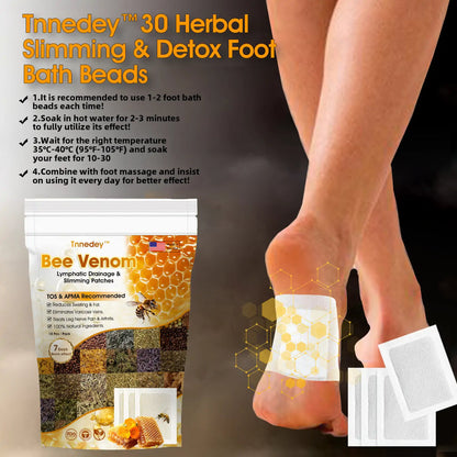 D-More Bee Venom Lymphatic Drainage & Slimming Detox Foot Patches 🌿👣