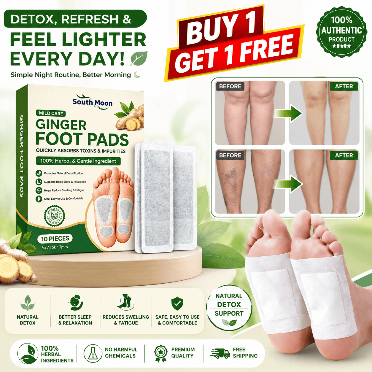 MD Detox Foot Pads | Your Simple Night Routine for Fresh, Comfortable Feet 👣✨