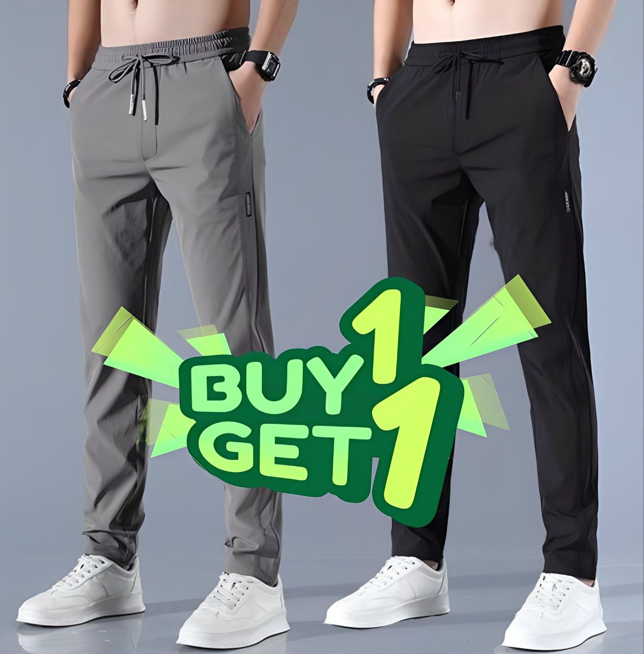 SWIFITY™️ ELASTIC MAN'S TRACK PANTS (PACK OF 2)