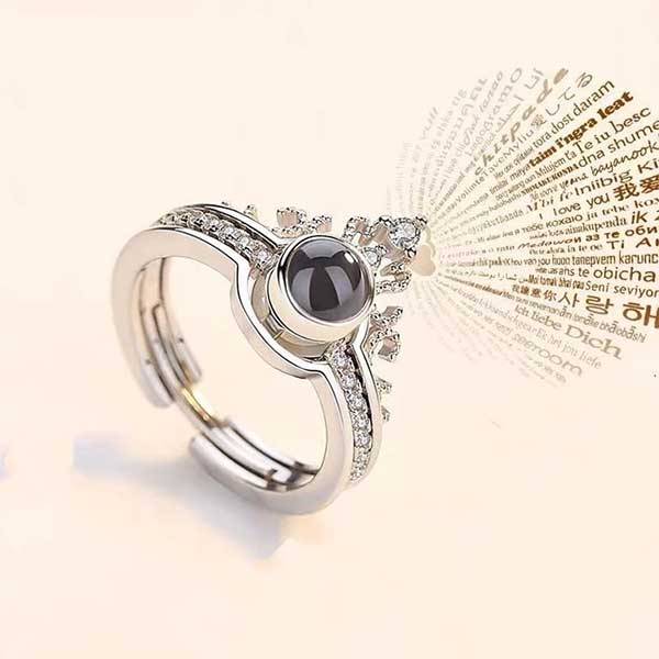 PREMIUM QUALITY 100 LANGUAGE I LOVE YOU RING