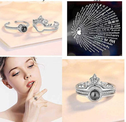 PREMIUM QUALITY 100 LANGUAGE I LOVE YOU RING