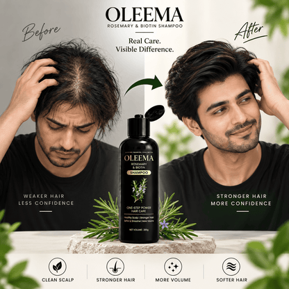 OLEEMA Rosemary & Biotin Shampoo — for softer, stronger, naturally healthy-looking hair.